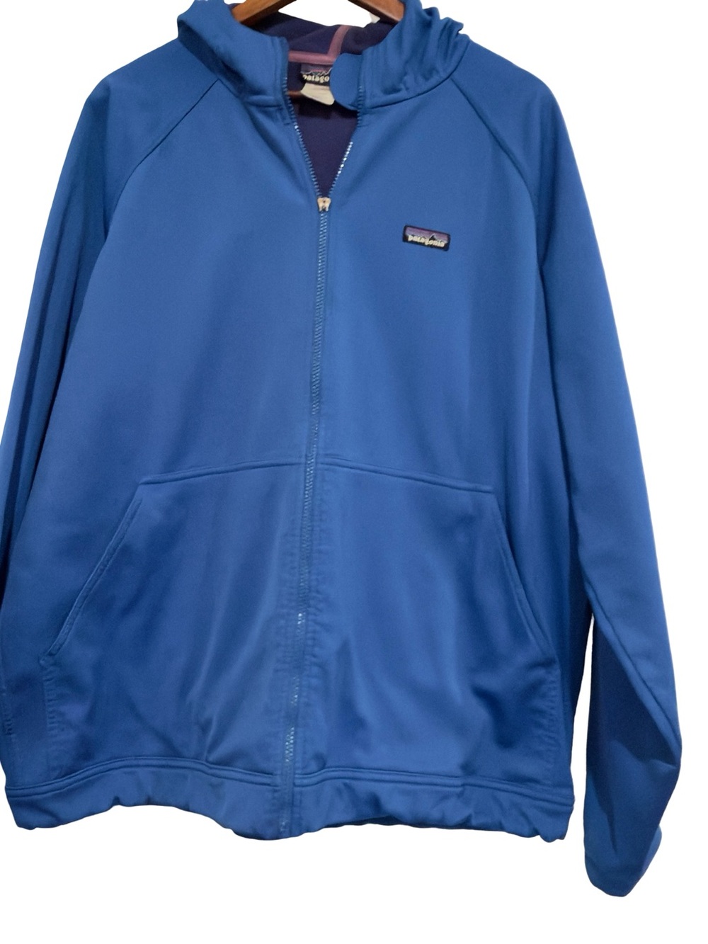Patagonia Blue Lightweight Full-Zip Jacket with Hood
